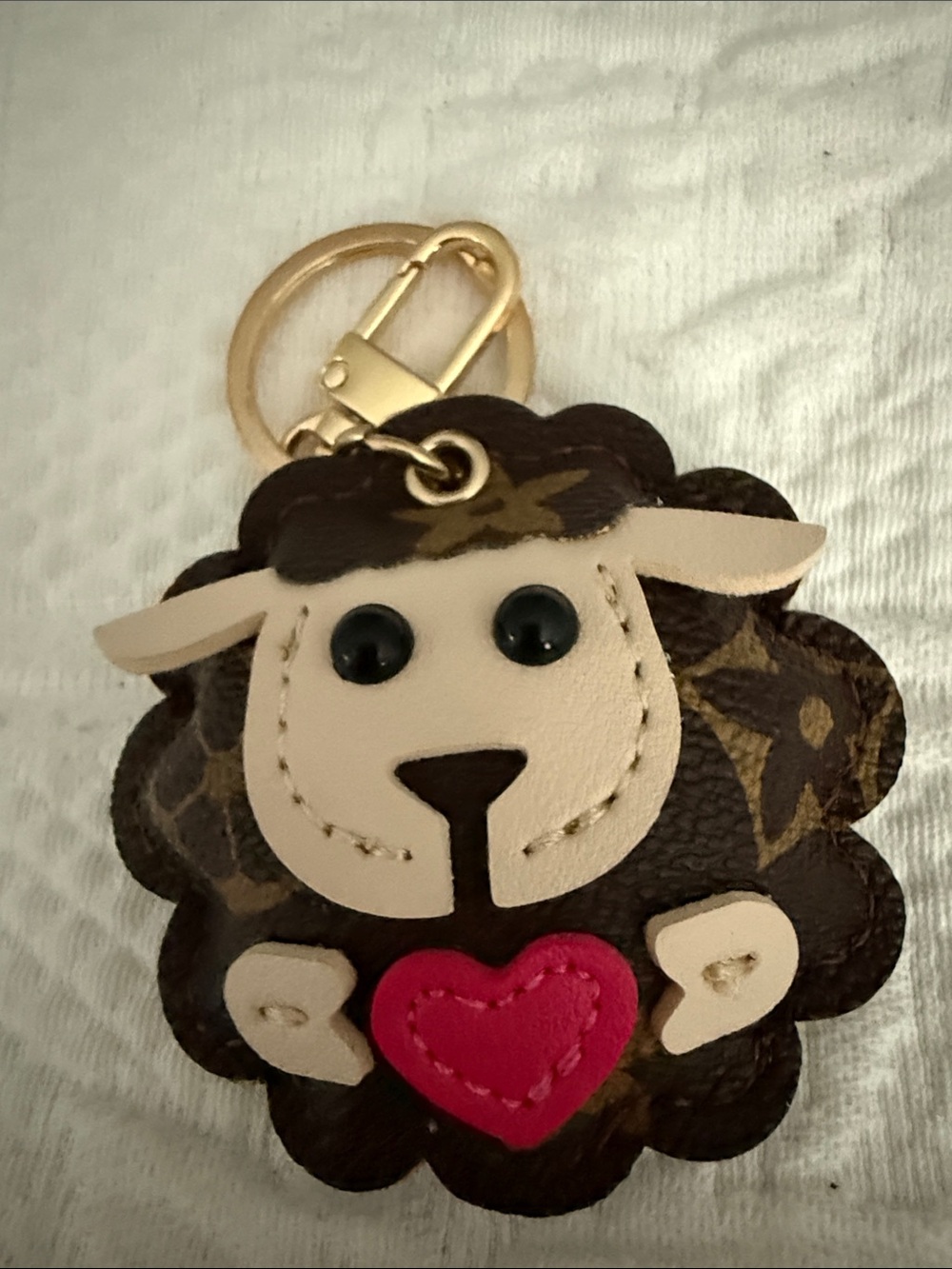 Sheep Keychain or bag charm unbranded - Brown, Cream - Picture 3 of 3